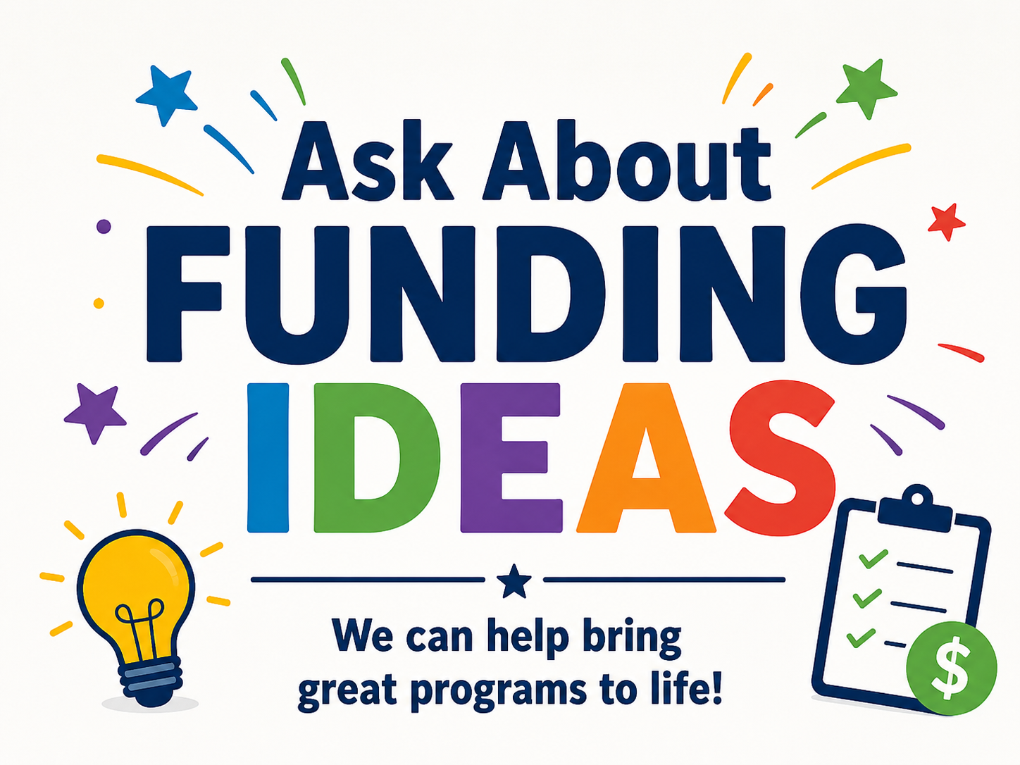 Ask About Funding Ideas Graphic